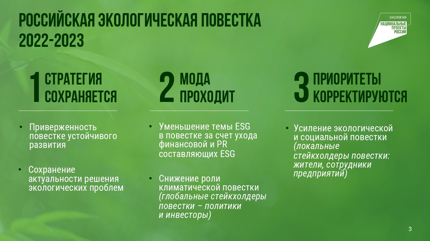 Экоповестка 2022-2023: Мода на ESG сменилась стратегией и образом жизни